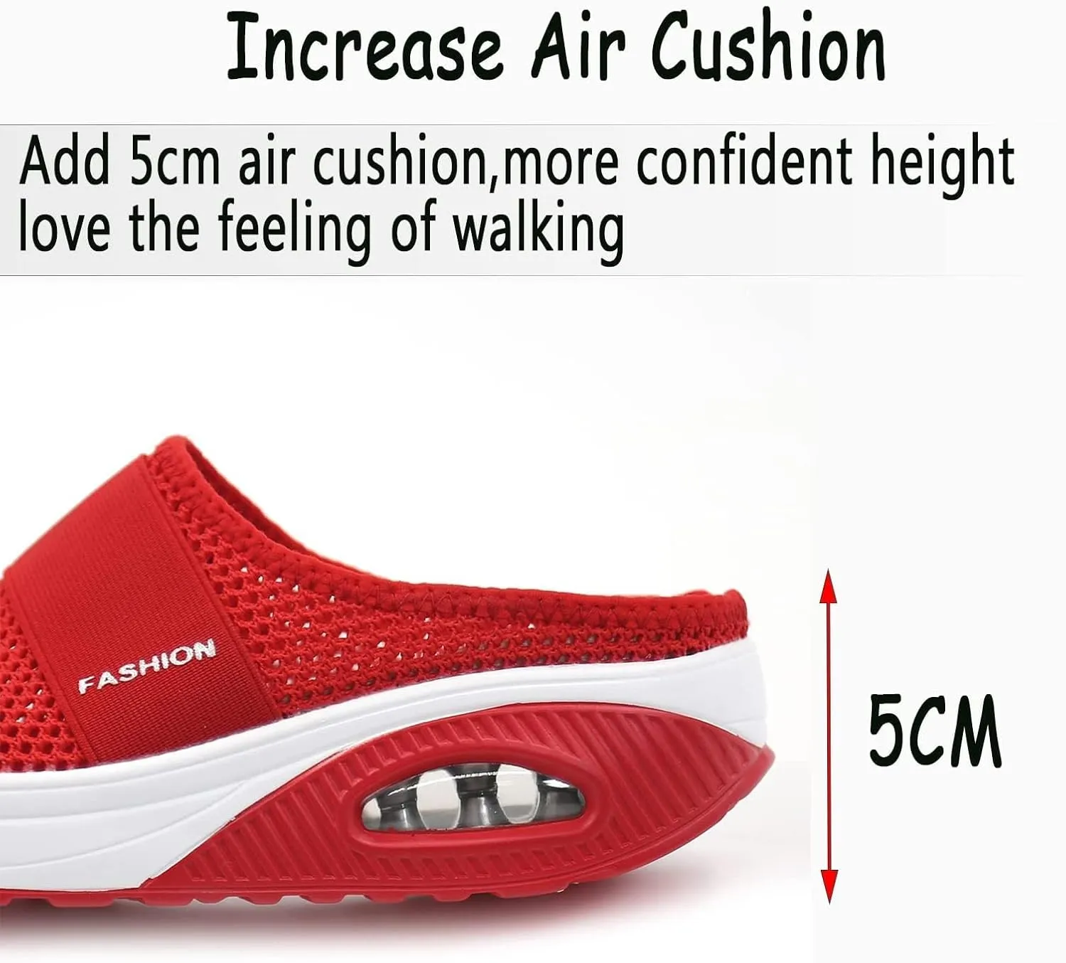 Women's Air Cushioned Arch Support Walking Shoes Mesh Orthopedic Diabetic Slippers Summer Slip-On Mule Sneakers Breathable Slippers Closed Toe Slides Outdoor Going Out Lounge