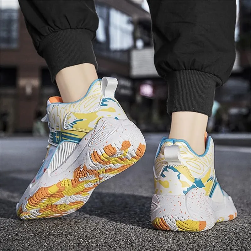 Womens Basketball Shoes for Men High Top Breathable Non Slip Unisex-Adult Outdoor Sneakers Youth Fashion Running Shoes