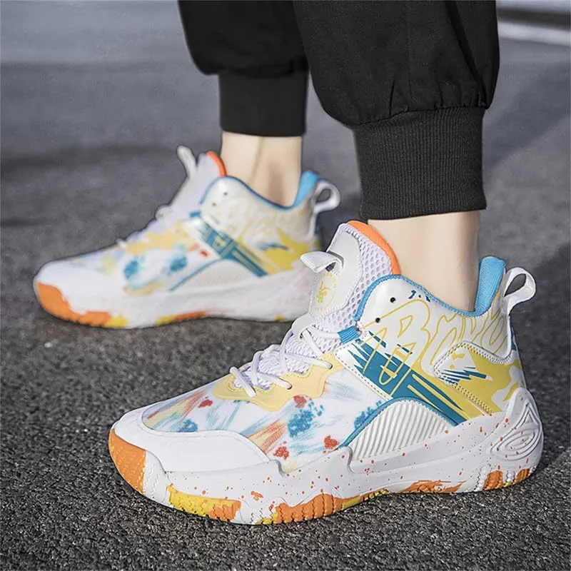 Womens Basketball Shoes for Men High Top Breathable Non Slip Unisex-Adult Outdoor Sneakers Youth Fashion Running Shoes