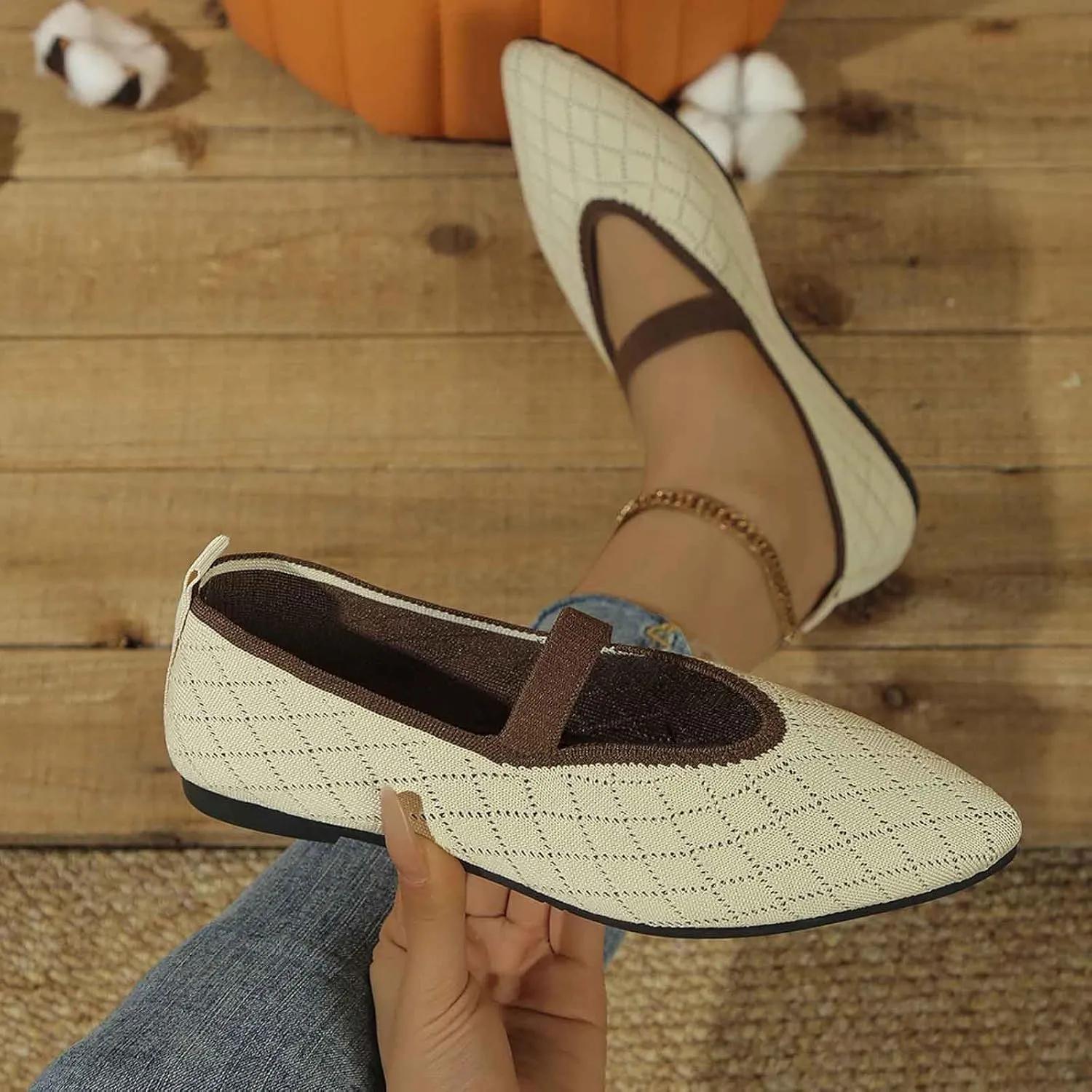 Women's Casual Slip On Shoes Breathable Comfortable Flat Walking Shoes for Women Lightweight Everyday Wear with Soft Sole