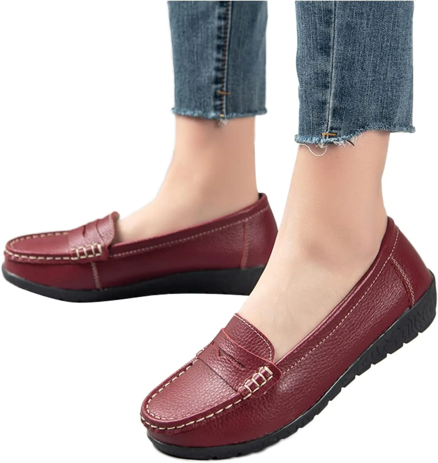 Women's Loafer Shoes Shoes Casual Women's Single Solid Loafers Casual Color Flat