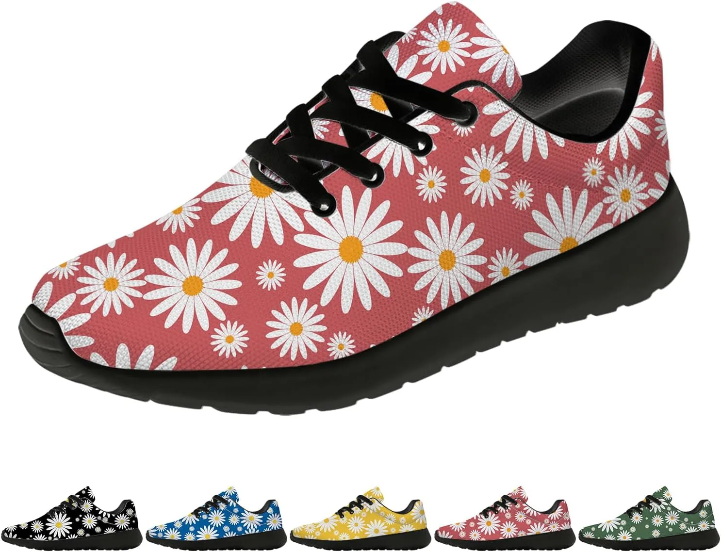 Women's Men's Daisy Shoes Running Shoes Lightweight Walking Sneakers Tennis Shoes Gifts for Women Men