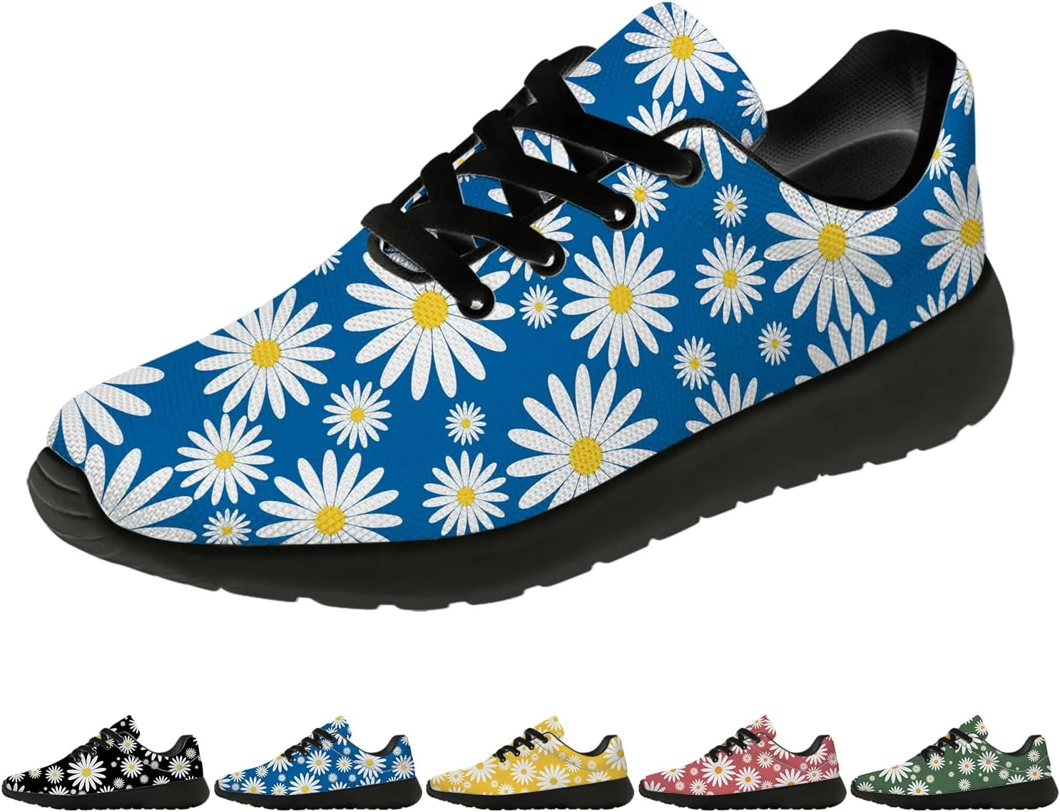 Women's Men's Daisy Shoes Running Shoes Lightweight Walking Sneakers Tennis Shoes Gifts for Women Men