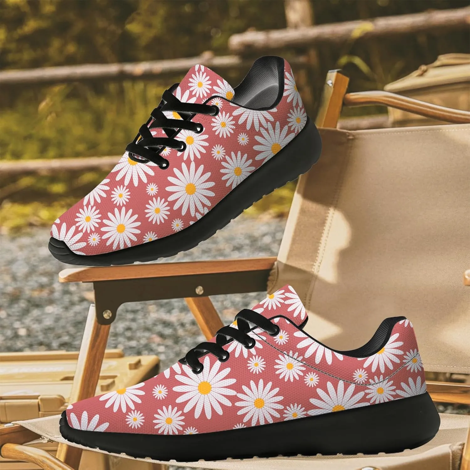 Women's Men's Daisy Shoes Running Shoes Lightweight Walking Sneakers Tennis Shoes Gifts for Women Men