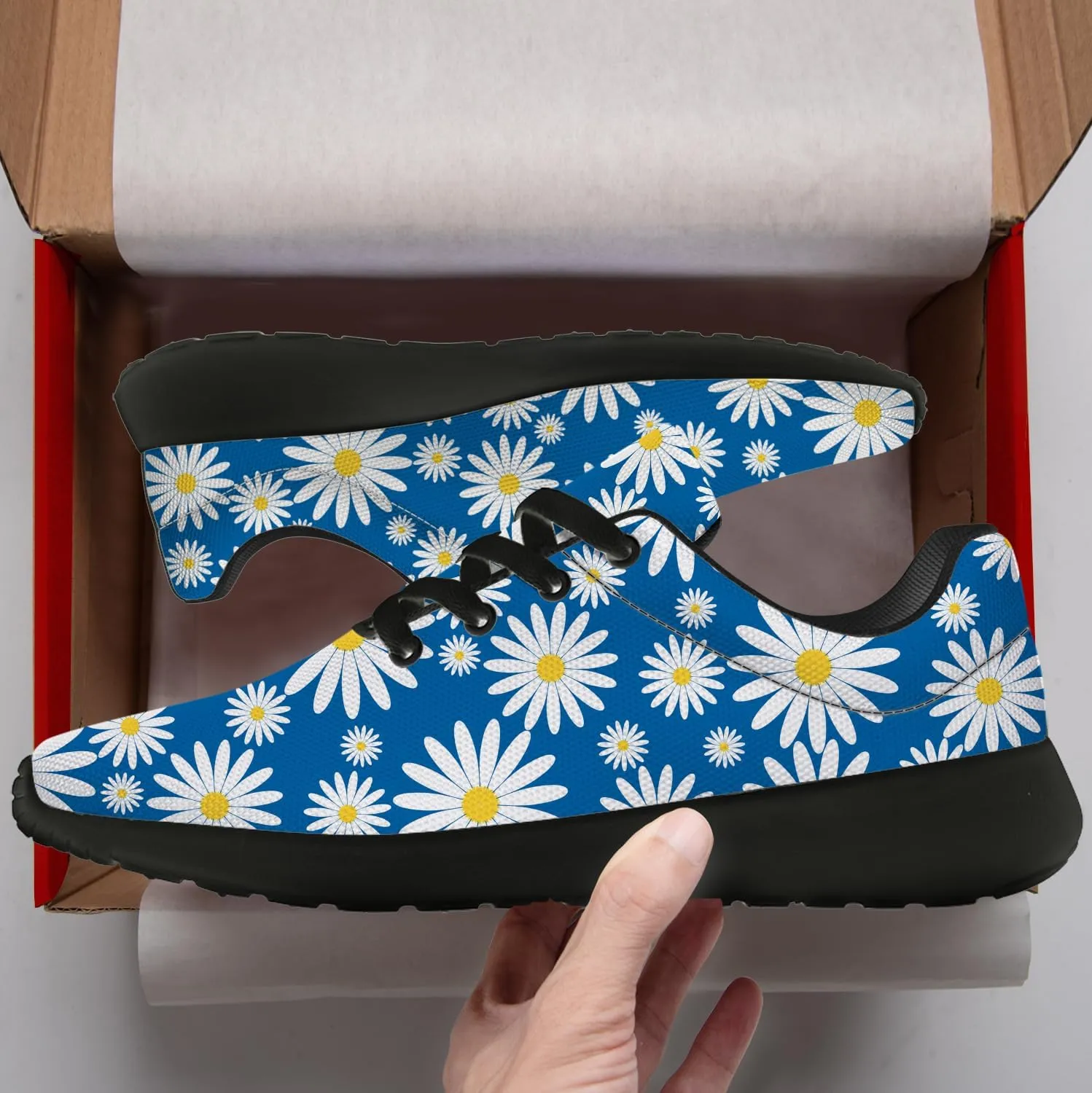 Women's Men's Daisy Shoes Running Shoes Lightweight Walking Sneakers Tennis Shoes Gifts for Women Men