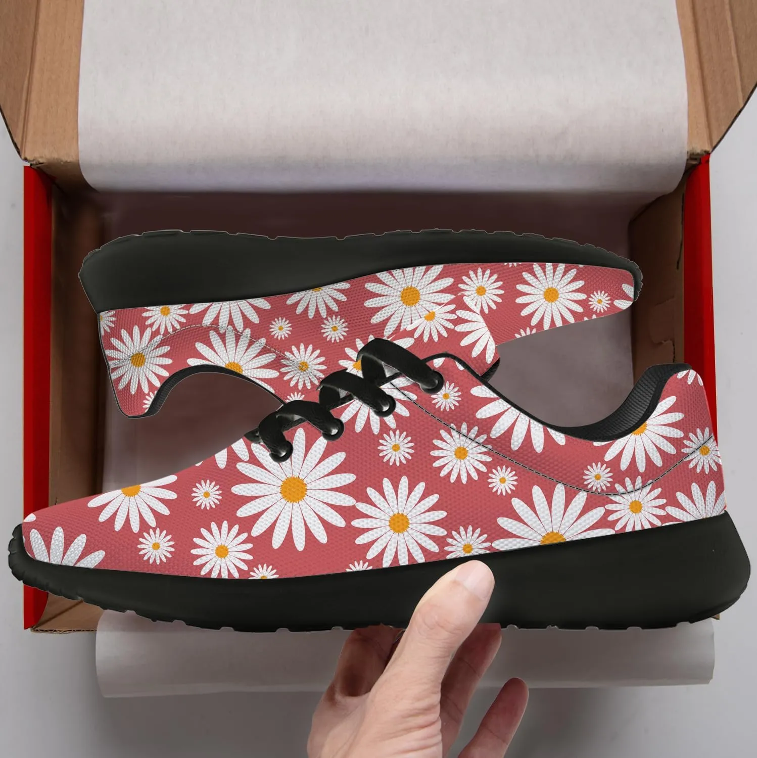 Women's Men's Daisy Shoes Running Shoes Lightweight Walking Sneakers Tennis Shoes Gifts for Women Men