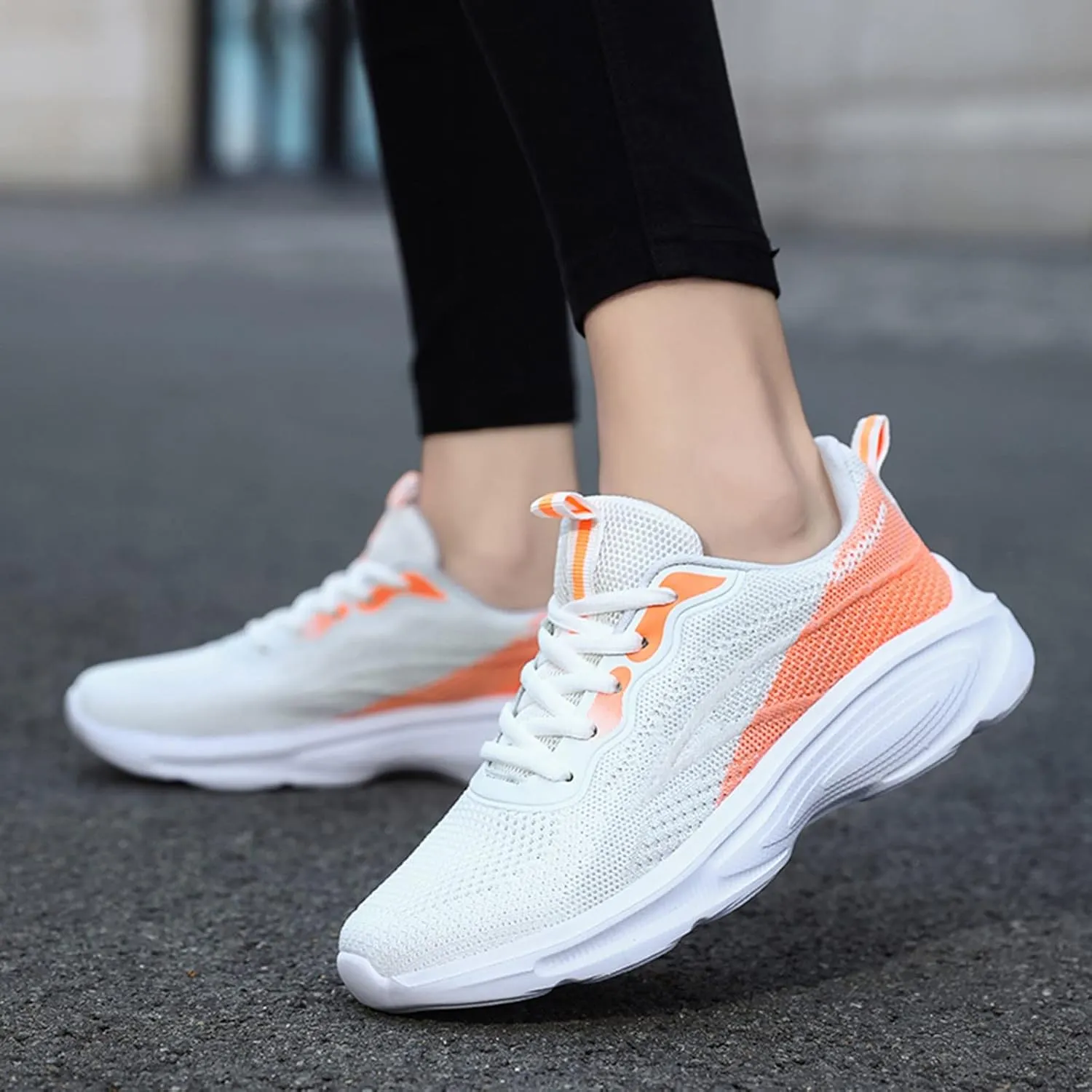 Women's Non Slip Comfortable Fashion Sneakers Slip on Lightweight Casual Tennis Sneakers Versatile Dress Shoe