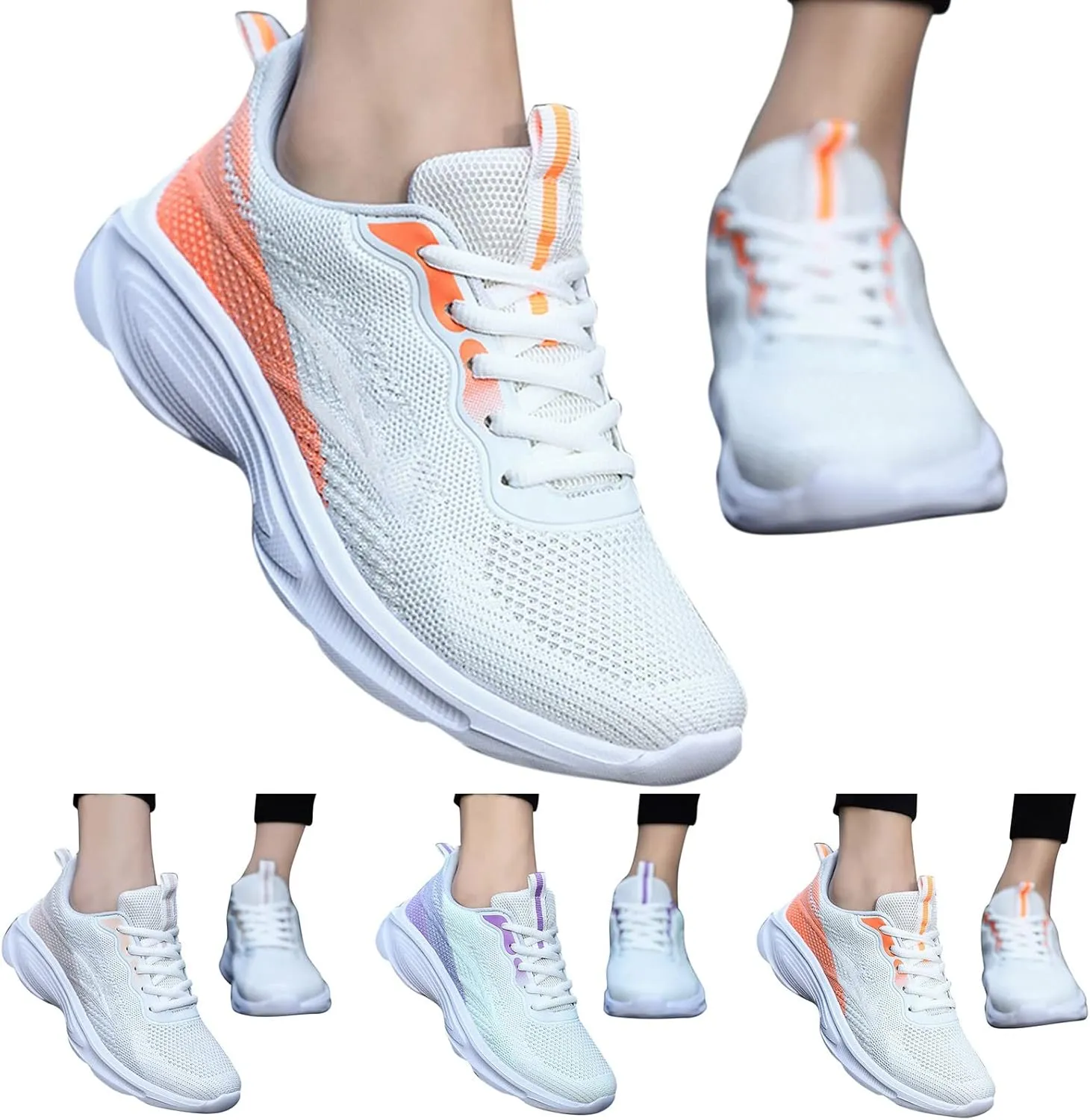 Women's Non Slip Comfortable Fashion Sneakers Slip on Lightweight Casual Tennis Sneakers Versatile Dress Shoe
