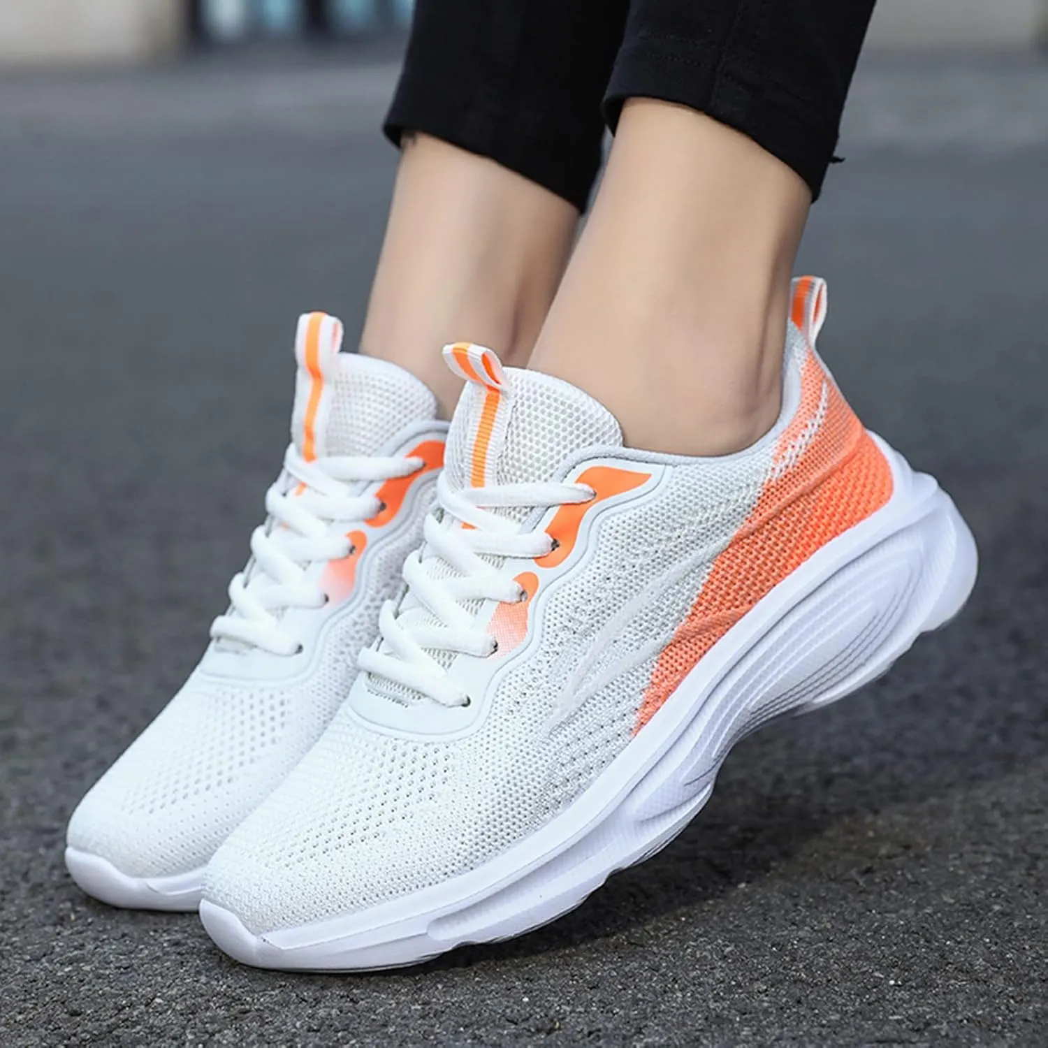 Women's Non Slip Comfortable Fashion Sneakers Slip on Lightweight Casual Tennis Sneakers Versatile Dress Shoe