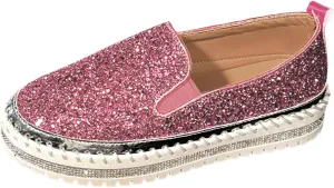 Women's Platform Shoes Slip On Rhinestone Sneakers