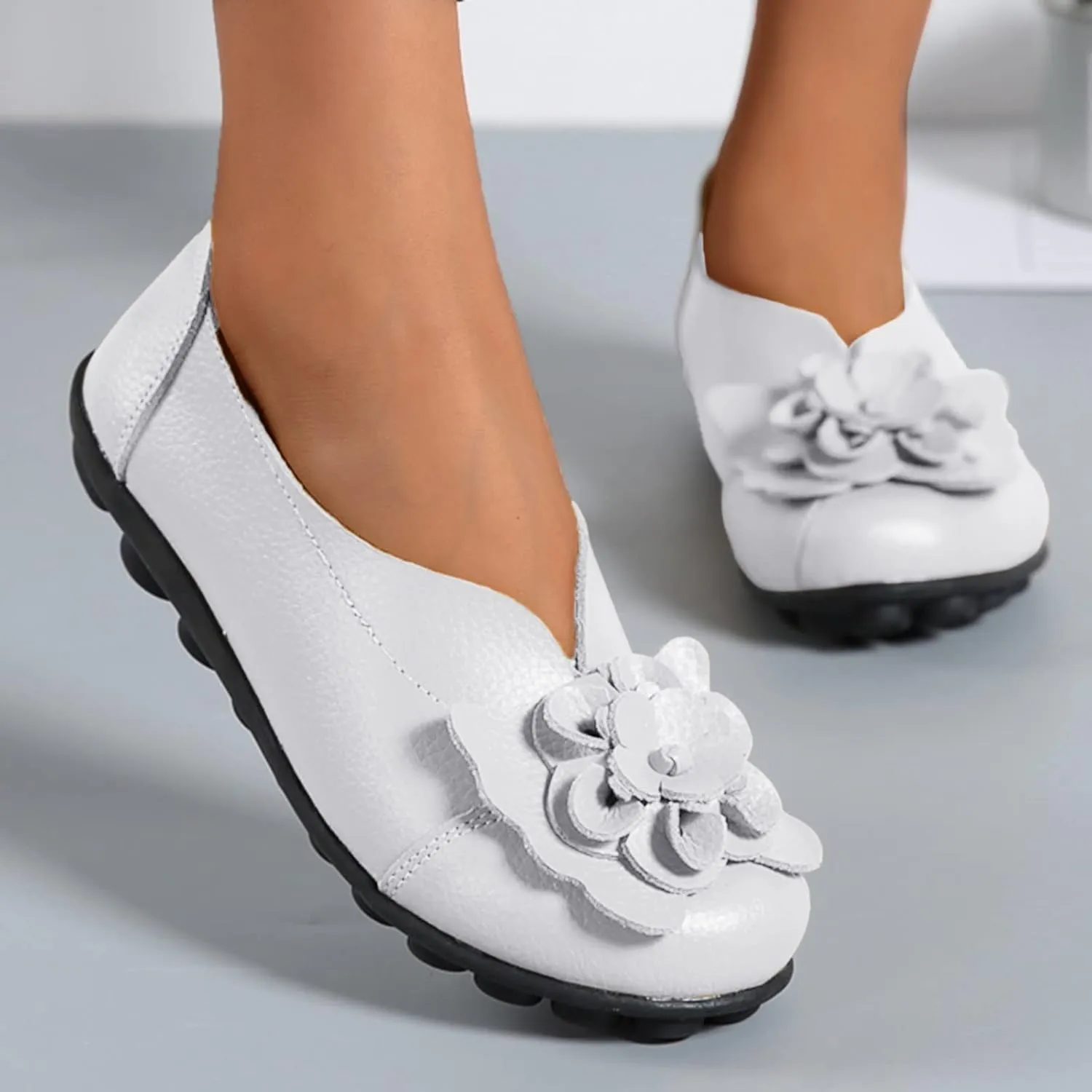 Women's Slip-On Casual Shoes Loafer Mesh Slip on Loafers Soft White Flats Slip Ons Women's Fashion Sneakers