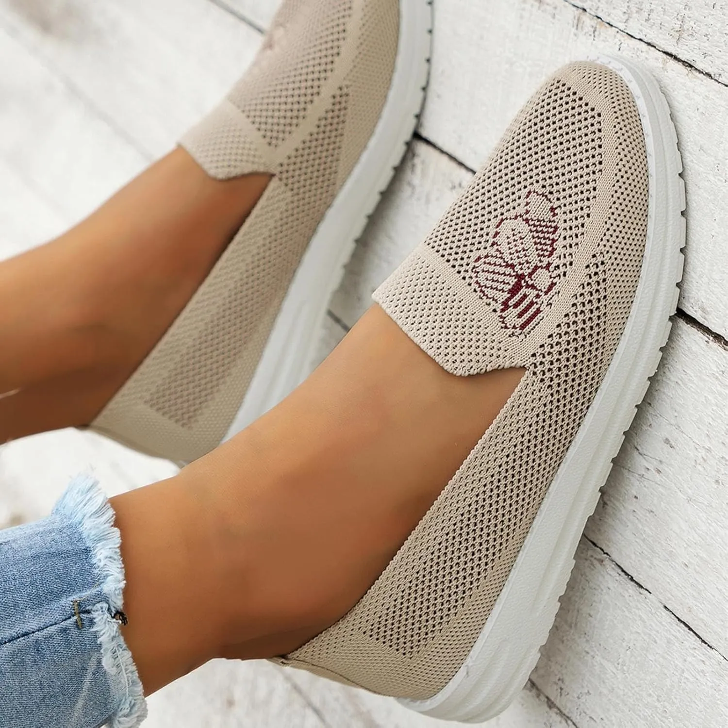 Women's Sneakers Size 9 Slip On Orthopedic Tennis Shoes for Women Plantar Fasciitis Womens Slip On Shoes Size 11 Wide Womens Fashion Breathable Mesh Platform Sneakers Fashion Sneakers Shoes for Women