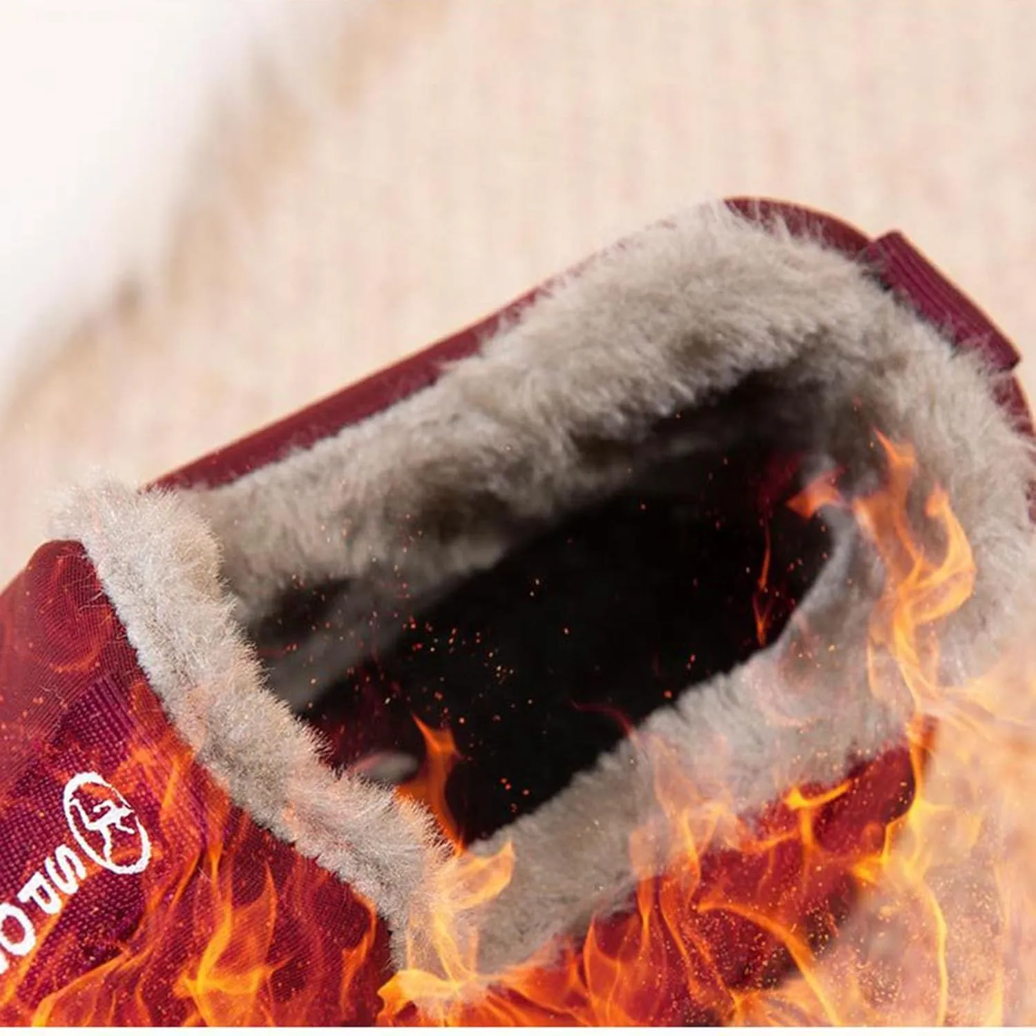 Womens Snow Boots Waterproof Ankle Fur Lined Booties Slip On Warm Insulated Boot Comfortable Short Boots Lightweight