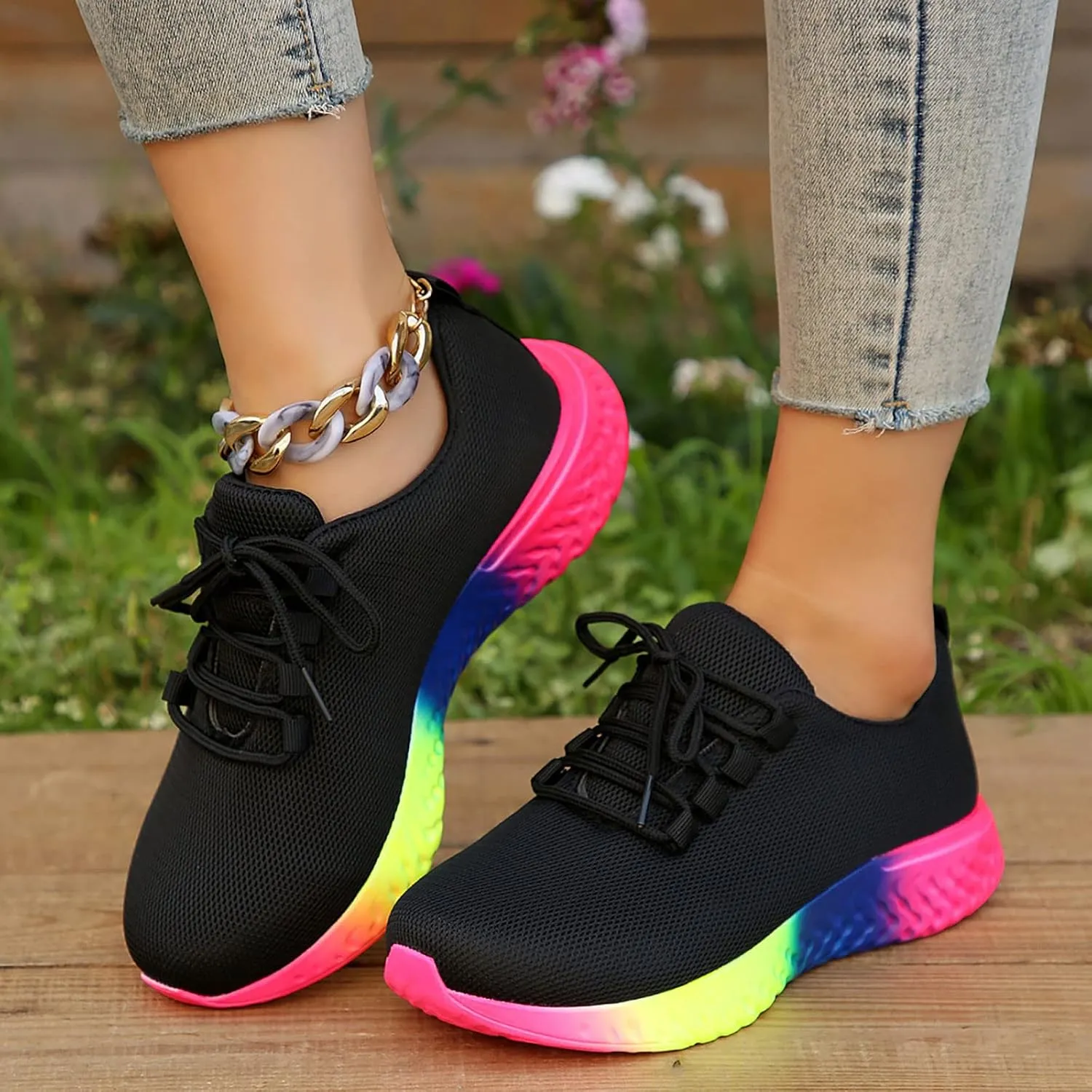 Women's Wide Width Slip On Sneakers Zapatillas Ortopedicas para Mujer Black Shoes Women Slip On Sneaker Womens High Tops Sneakers Mafeke Women Air Athletic Running Shoes Size 5