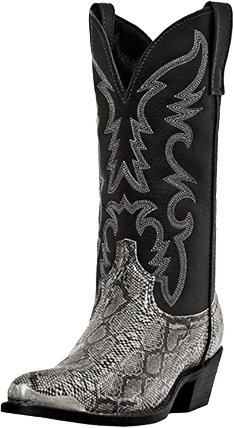Work Boots For Men Steel Toe Pointed Head Lightweight Waterproof Hiking Boots Pull On Dress Cowboy Boots For Men
