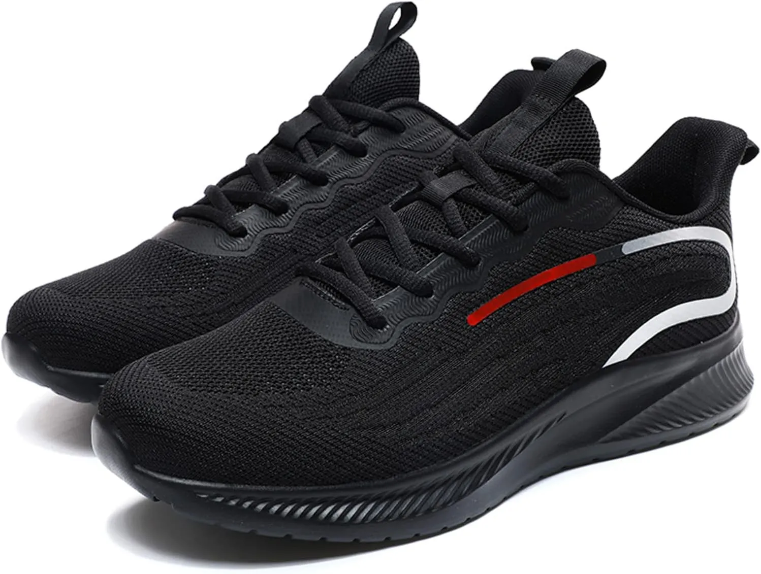 Workout Athletic Sport Shoes for Men Breathable Elastic Fly Woven Mesh Sneaker Breathable Lace Up Shoes for Men