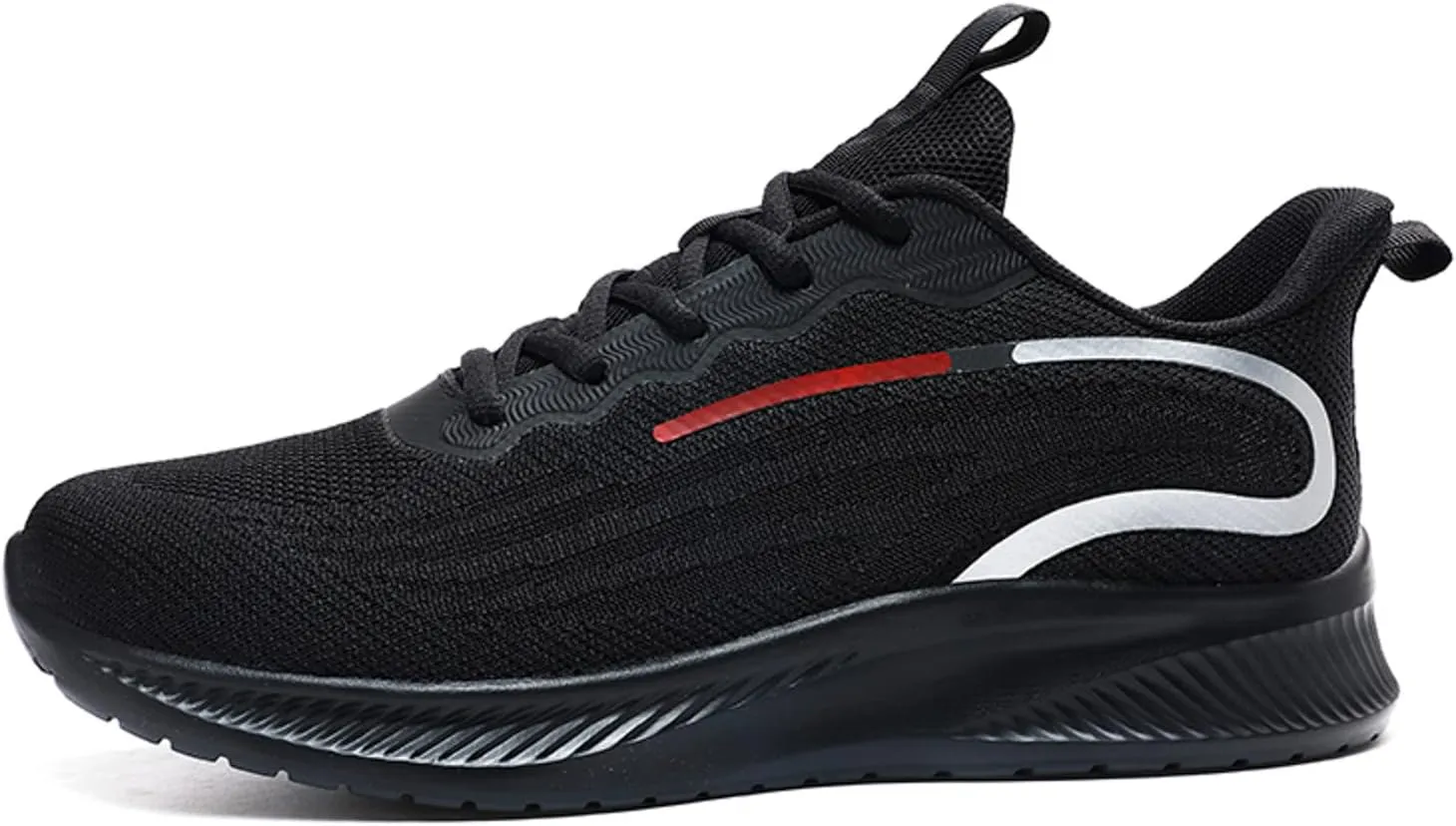 Workout Athletic Sport Shoes for Men Breathable Elastic Fly Woven Mesh Sneaker Breathable Lace Up Shoes for Men