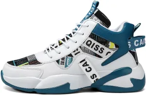YAXE Unisex Lightweight High Top Basketball Shoes Running Sports Sneakers