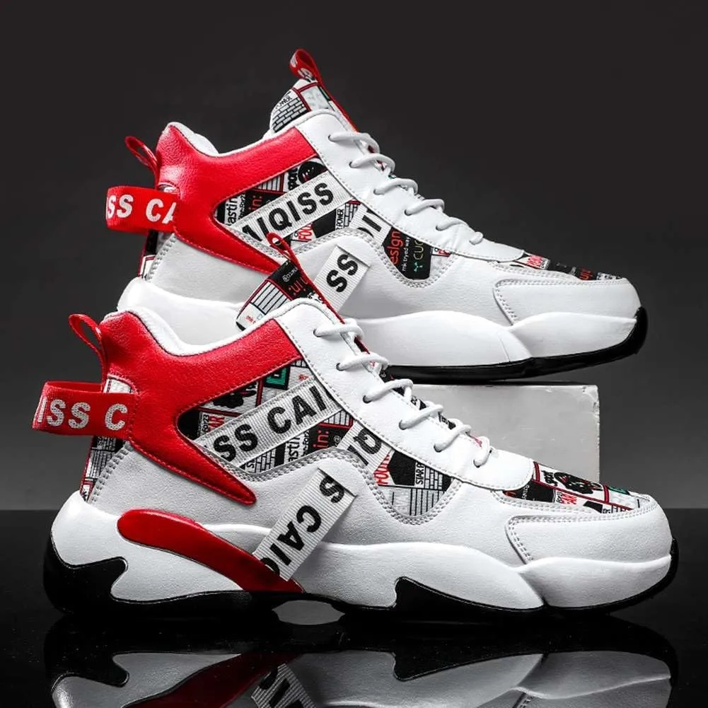 YAXE Unisex Lightweight High Top Basketball Shoes Running Sports Sneakers