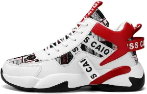 YAXE Unisex Lightweight High Top Basketball Shoes Running Sports Sneakers