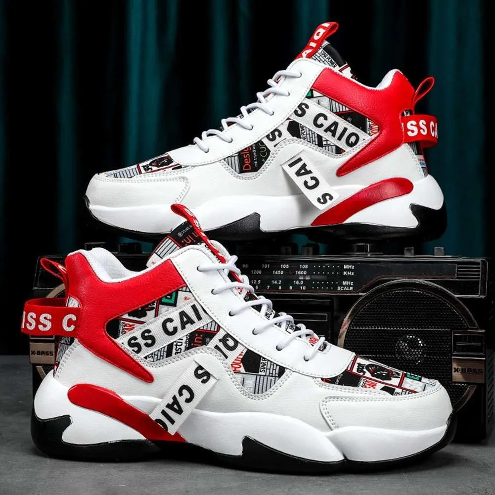 YAXE Unisex Lightweight High Top Basketball Shoes Running Sports Sneakers