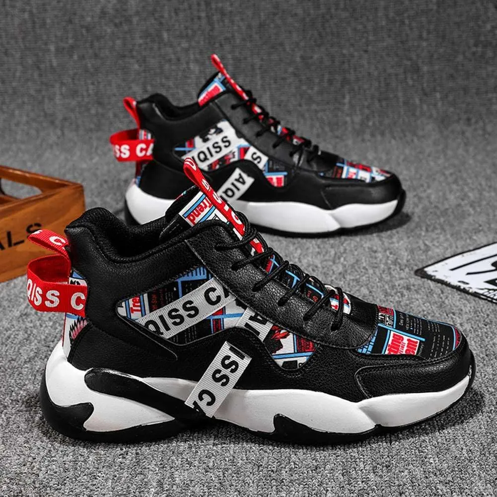 YAXE Unisex Lightweight High Top Basketball Shoes Running Sports Sneakers