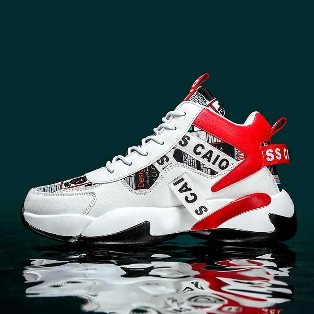 YAXE Unisex Lightweight High Top Basketball Shoes Running Sports Sneakers