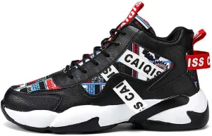 YAXE Unisex Lightweight High Top Basketball Shoes Running Sports Sneakers