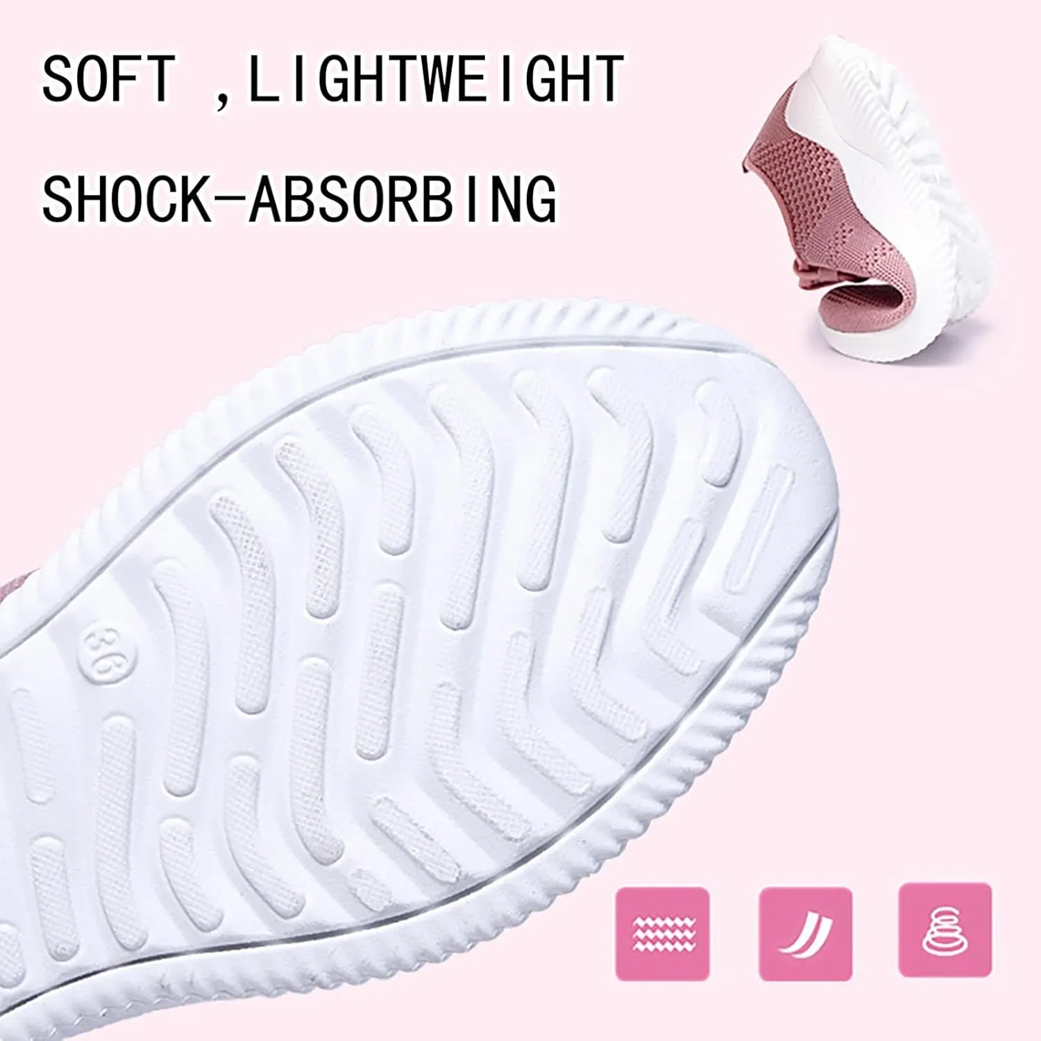ZSpzx Comfy Sneakers for Women Arch Support Breathable Mesh Knit Air Cushioned Walking Shoes Non Slip Jogging Tennis Sneaker Lightweight Plantar Fasciitis Footwear for Gym Travel Daily Wear