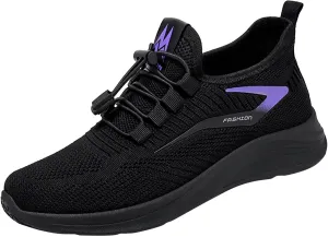 ZSpzx Running Shoes for Women Lightweight Air Cushioned Tennis Sneakers Non Slip Breathable Mesh Gym Workout Sneakers Ladies Walking Plantar Fasciitis Slip On Shoes for Gym Travel Daily Wear